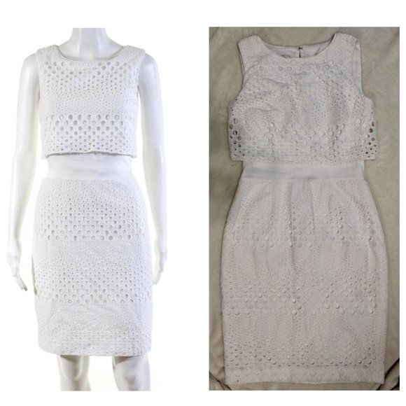 Kay Unger Dresses & Skirts - KAY UNGER size 2 White Eyelet A-line Dress